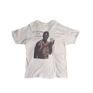 VTG 1991 M Jordan "Be Like Mike. Drink Gatorade." Promo Tee Hanes Beefy-T tag XL